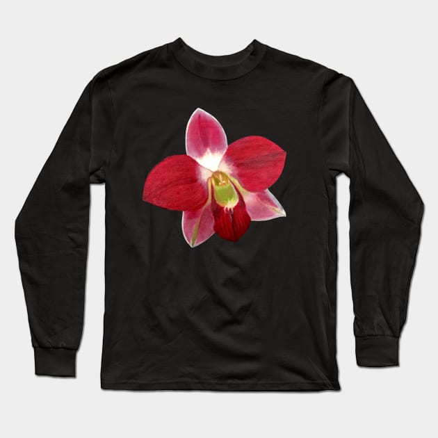 Orchid Flower Long Sleeve T-Shirt by Lady Lilac